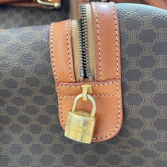 [SOLD] Authentic Céline Brown Coated Canvas Macadam Boston Bag - Picture 15 of 16